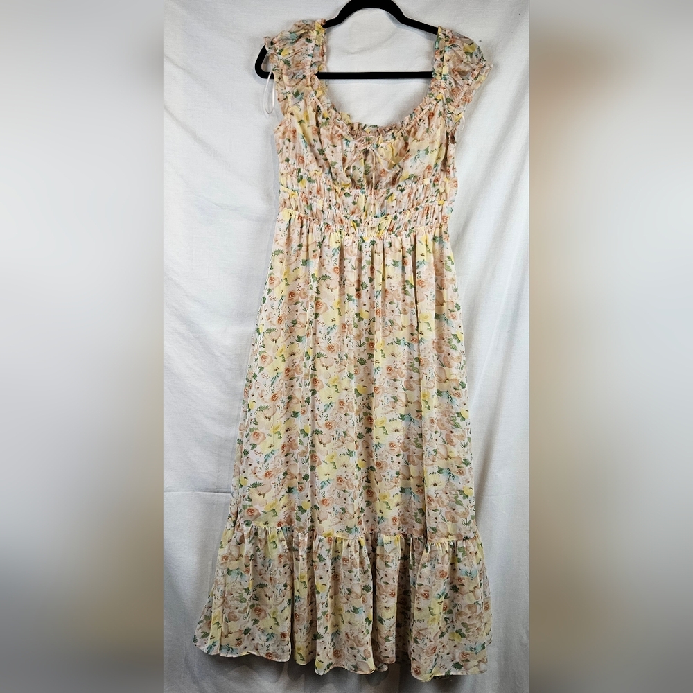 FLORET STUDIOS Emma Floral Dress Floral Med‎ Cottagecore Boho Fairycore